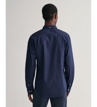 Gant Slim fit overhemd in marineblauw popeline