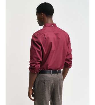 Gant Camicia slim fit in popeline bordeaux