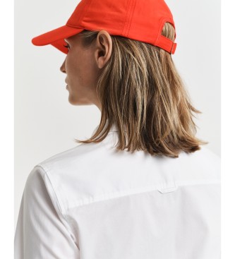 Gant Camisa de corte justo em popelina branca