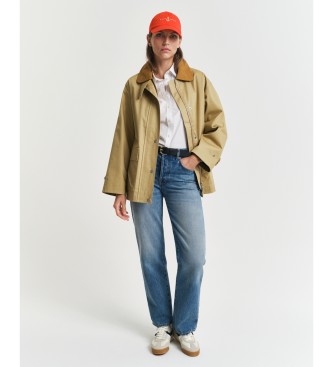 Gant Camisa de corte justo em popelina branca