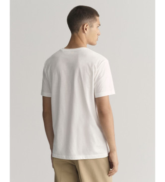 Gant T-shirt bianca con scudo d'archivio