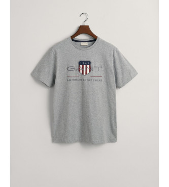 Gant Archief Shield T-shirt grijs