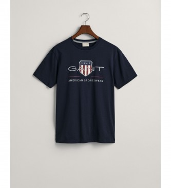 Gant T-shirt Archive Shield azul-marinho