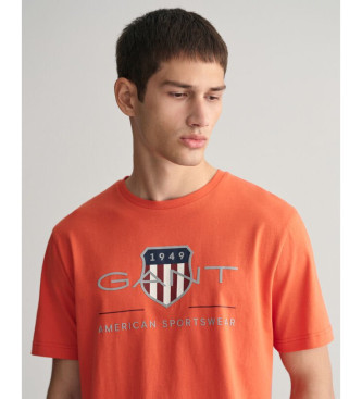 Gant Archief Shield T-shirt oranje