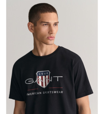 Gant T-shirt Archive Shield preta