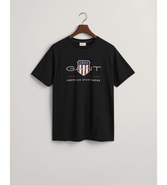 Gant Camiseta Archive Shield negro
