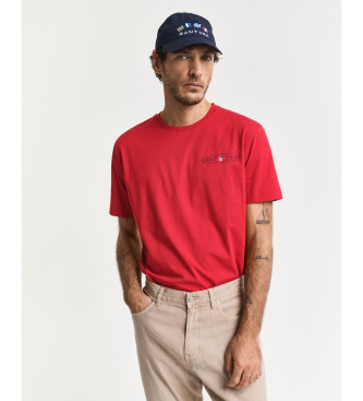 Gant Tryckt kortrmad t-shirt rd