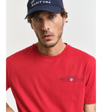 Gant Bedrukt t-shirt met korte mouwen rood