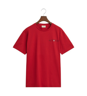 Gant Bedrukt t-shirt met korte mouwen rood