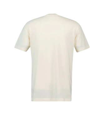 Gant T-shirt met korte mouwen en grafische beige print