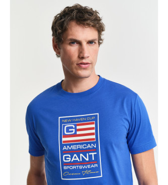 Gant Grafisk kortrmet T-shirt bl