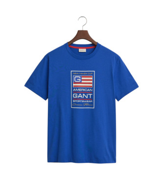 Gant Grafisk kortrmet T-shirt bl