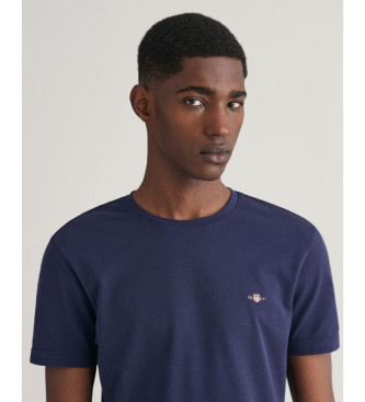 Gant T-shirt in piqu blu