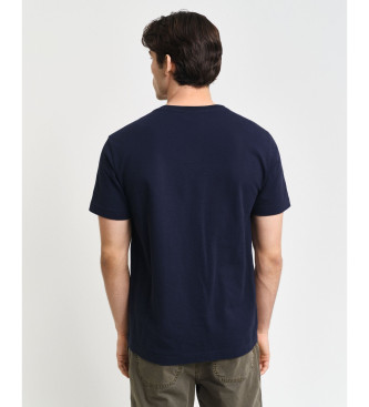 Gant Piqu T-shirt met blauw borduursel