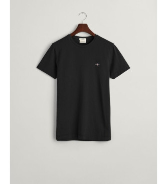 Gant T-shirt nera in piqu