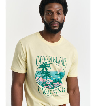 Gant T-shirt estampada Colocada em amarelo