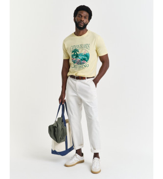 Gant T-shirt estampada Colocada em amarelo