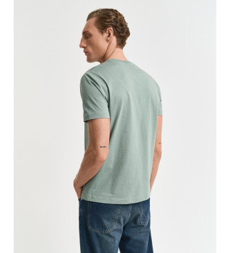 Gant T-shirt med tryck Placed green