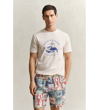 Gant Maglietta grafica beige