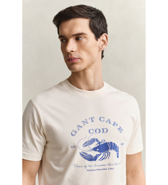 Gant Maglietta grafica beige