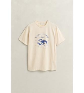 Gant Maglietta grafica beige