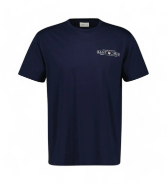 Gant Grafik-T-Shirt navy