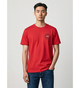 Gant Grafična majica rdeča