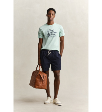Gant Koszulka graficzna turkusowa
