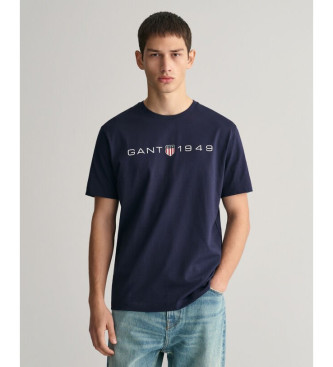 Gant T-shirt med tryck och grafik bl