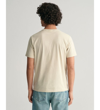 Gant T-shirt grafica stampata beige