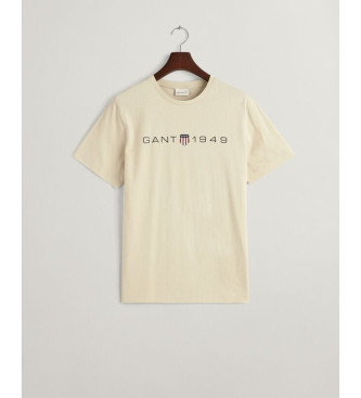 Gant T-shirt graphique imprim beige