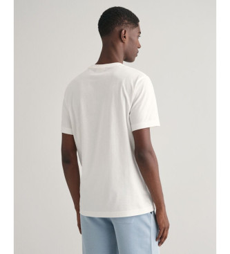 Gant T-shirt grfica estampada branca 
