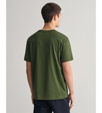 Gant T-shirt grafica stampata verde 