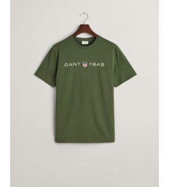 Gant Bedrukt grafisch T-shirt groen 