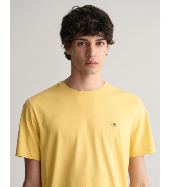 Gant T-shirt regular fit schild geel