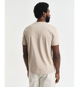 Gant T-shirt Shield beige  coupe rgulire