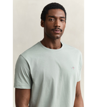 Gant T-shirt Shield Regular Fit, grigio-verde