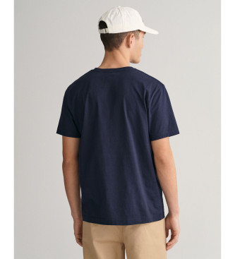 Gant T-shirt Shield de ajuste regular azul-marinho