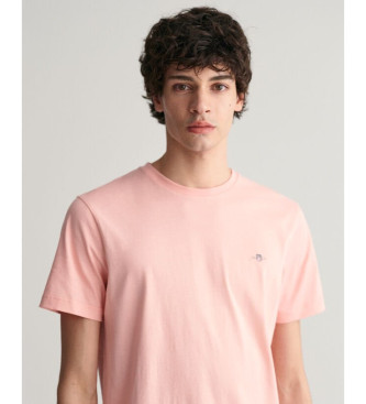 Gant T-shirt regular fit schild roze