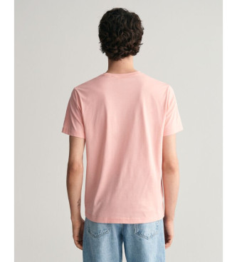 Gant T-shirt Regular Fit Shield różowy