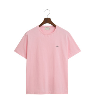 Gant T-shirt con scudo rosa dalla vestibilit regolare