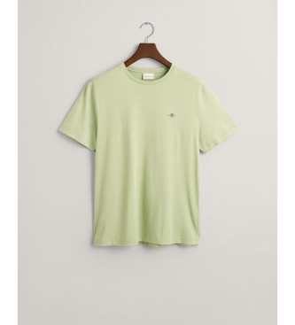 Gant T-shirt verde con scudo dalla vestibilit regolare