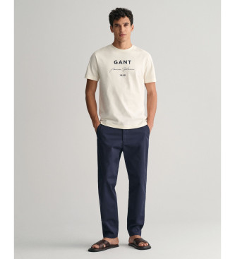 Gant T-shirt med grafisk text beige