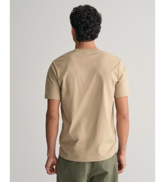 Gant T-shirt grafica con scritta marrone