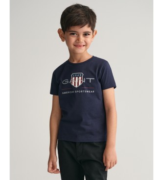 Gant T-shirt da bambino con scudo d'archivio blu scuro