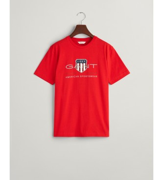 Gant Camiseta Archive Shield rojo