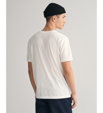 Gant Archive Shield T-shirt brod blanc