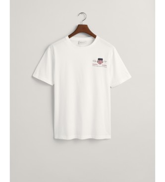 Gant T-shirt z haftem Archive Shield biały