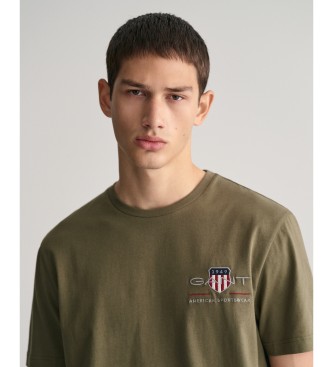 Gant Archive Shield geborduurd T-shirt groen