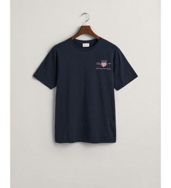 Gant T-shirt bordada Archive Shield azul-marinho